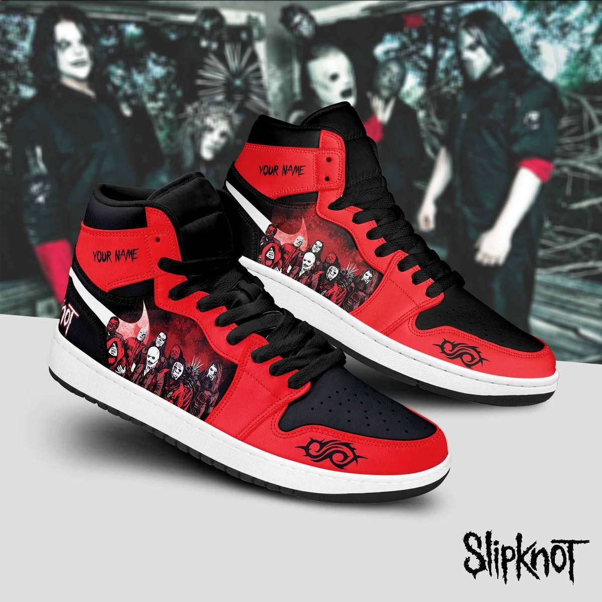 Ideafootwear Slipknot AJ1 High Sneakers Shoes For Men And Women