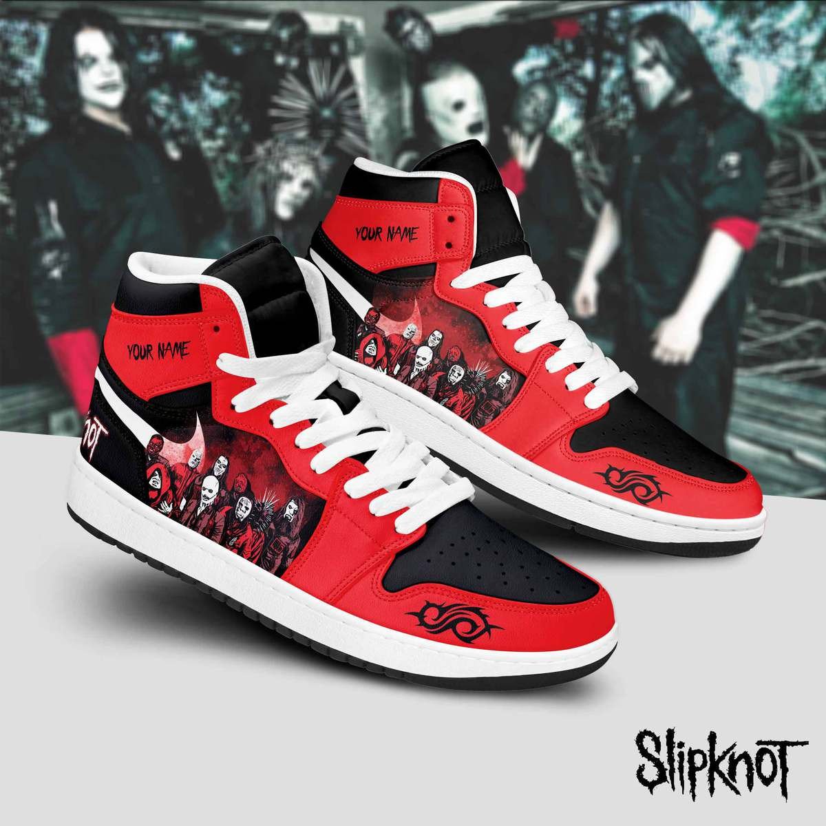 Ideafootwear Slipknot AJ1 High Sneakers Shoes For Men And Women