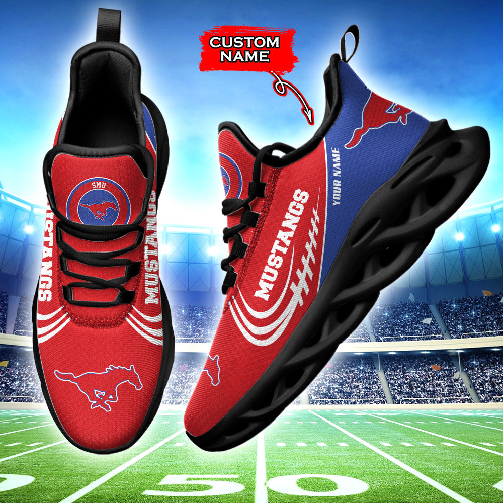 Ideafootwear SMU Mustangs NCAA Max Soul Shoes Sneakers For Men And Women