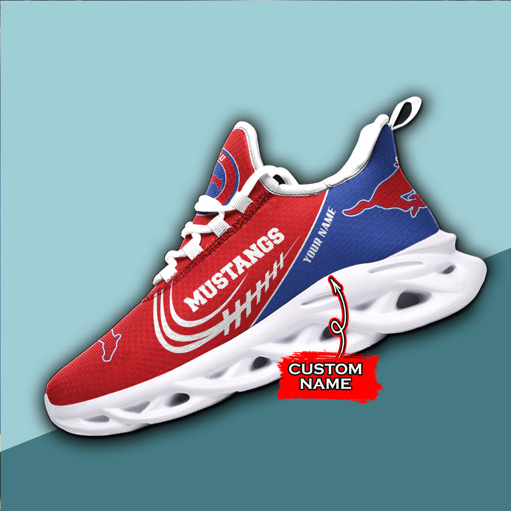 Ideafootwear SMU Mustangs NCAA Max Soul Shoes Sneakers For Men And Women