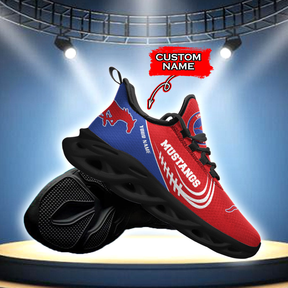 Ideafootwear SMU Mustangs NCAA Max Soul Shoes Sneakers For Men And Women