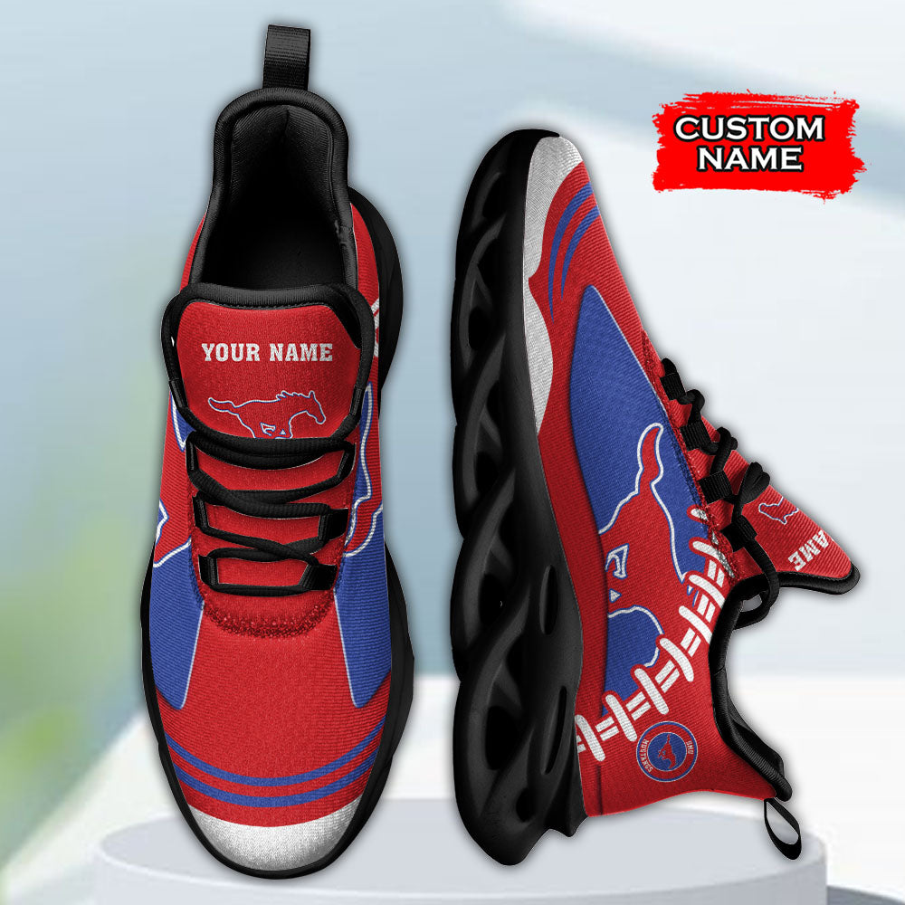Ideafootwear SMU Mustangs NCAA Max Soul Shoes Sneakers For Men And Women