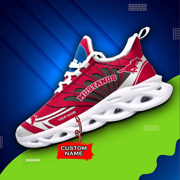Ideafootwear SMU Mustangs NCAA Max Soul Shoes Sneakers For Men And Women