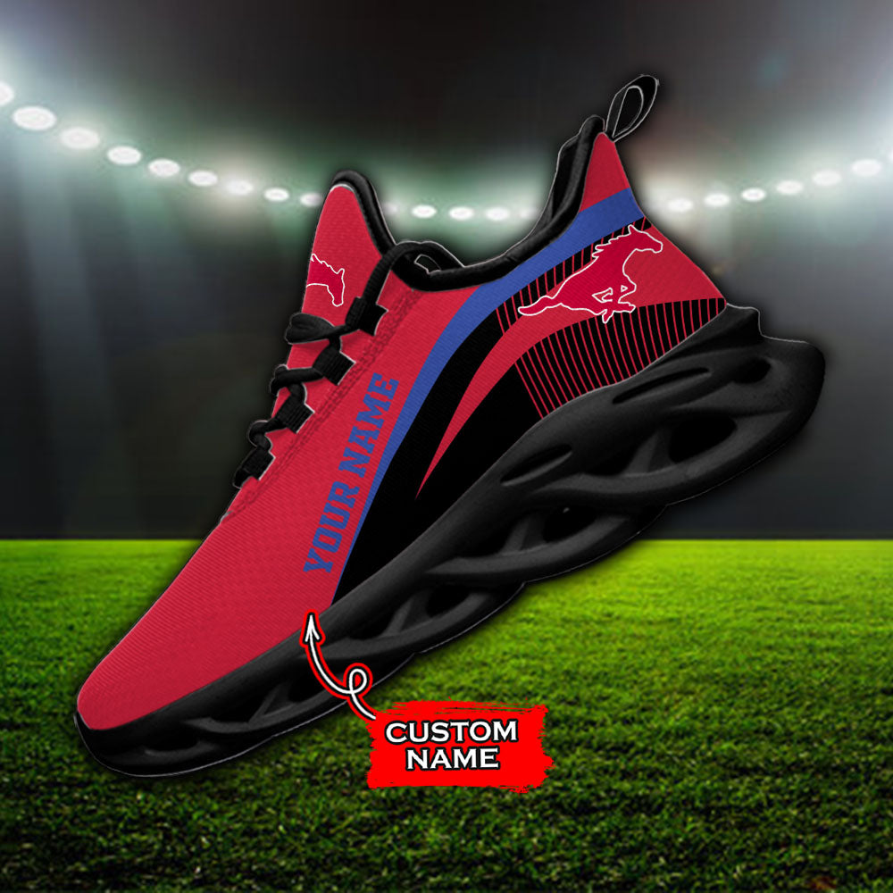 Ideafootwear SMU Mustangs NCAA Max Soul Shoes Sneakers For Men And Women