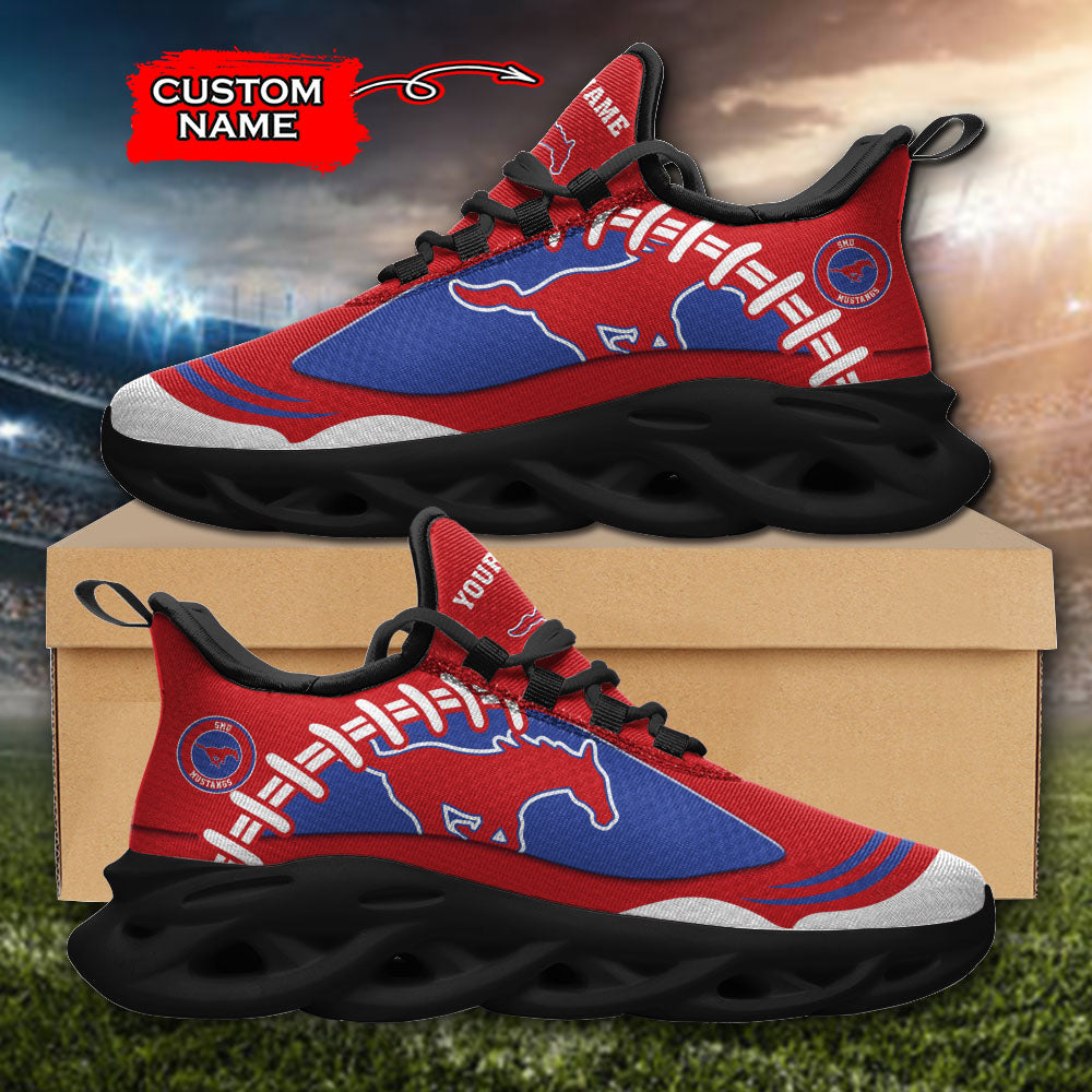 Ideafootwear SMU Mustangs NCAA Max Soul Shoes Sneakers For Men And Women