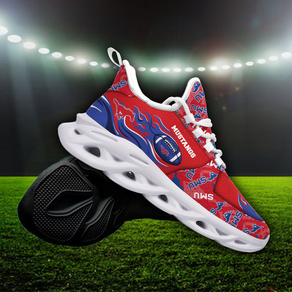 Ideafootwear SMU Mustangs NCAA Max Soul Shoes Sneakers For Men And Women