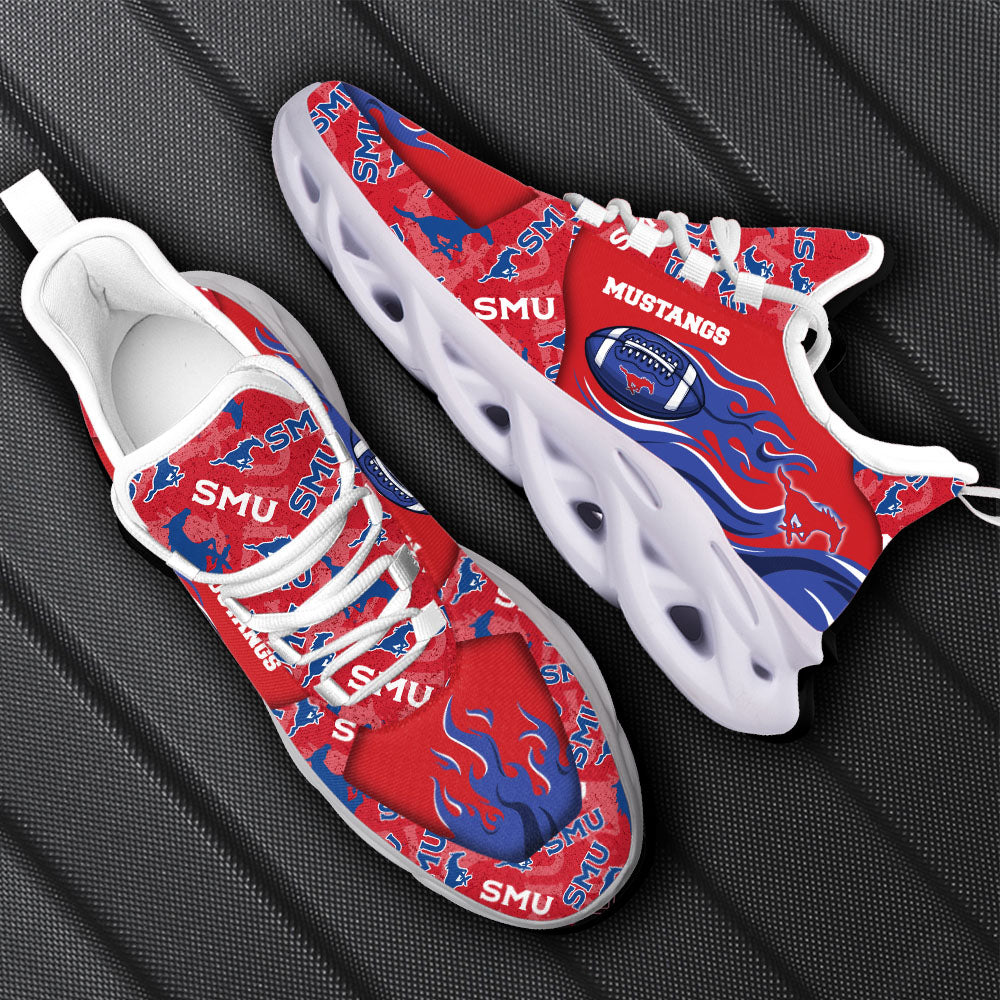 Ideafootwear SMU Mustangs NCAA Max Soul Shoes Sneakers For Men And Women
