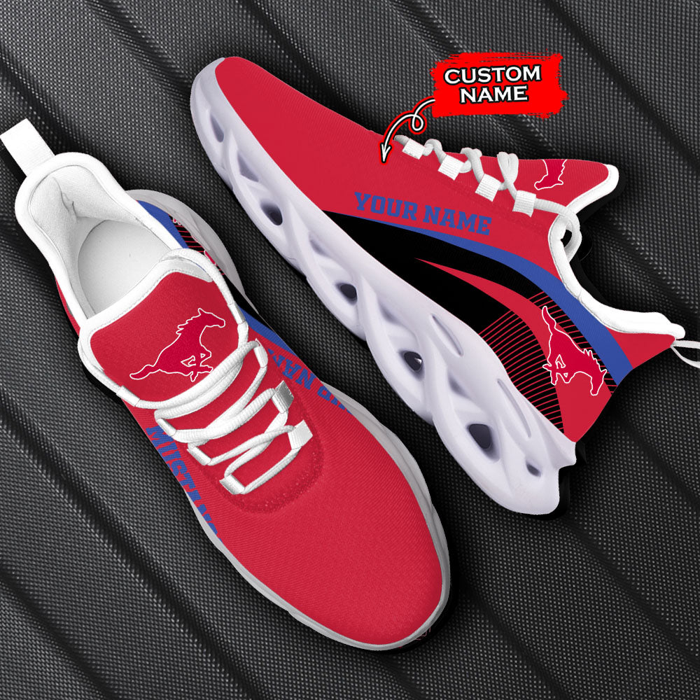 Ideafootwear SMU Mustangs NCAA Max Soul Shoes Sneakers For Men And Women
