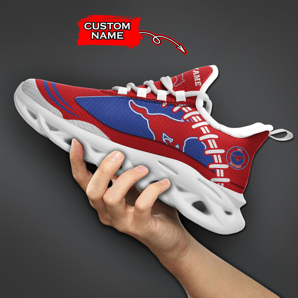 Ideafootwear SMU Mustangs NCAA Max Soul Shoes Sneakers For Men And Women