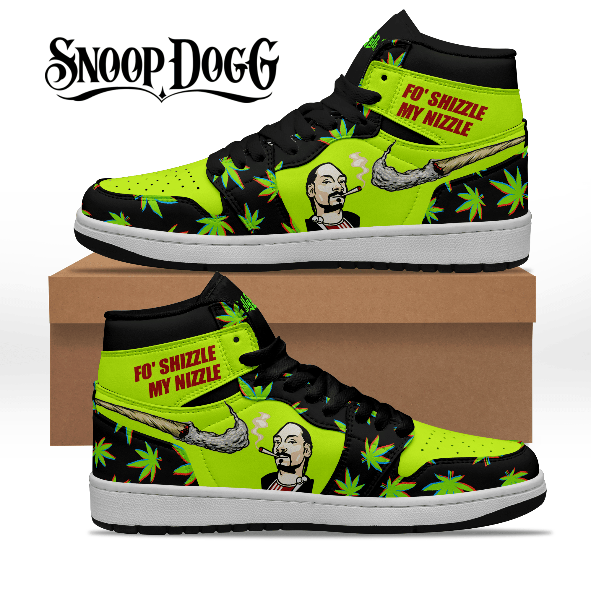 Ideafootwear Snoop Dogg AJ1 High Sneakers Shoes For Men And Women