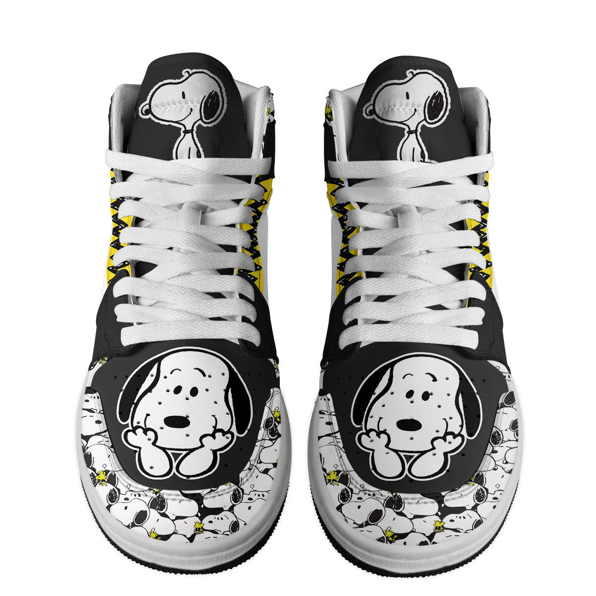 Ideafootwear Snoopy AJ1 High Sneakers Shoes For Men And Women