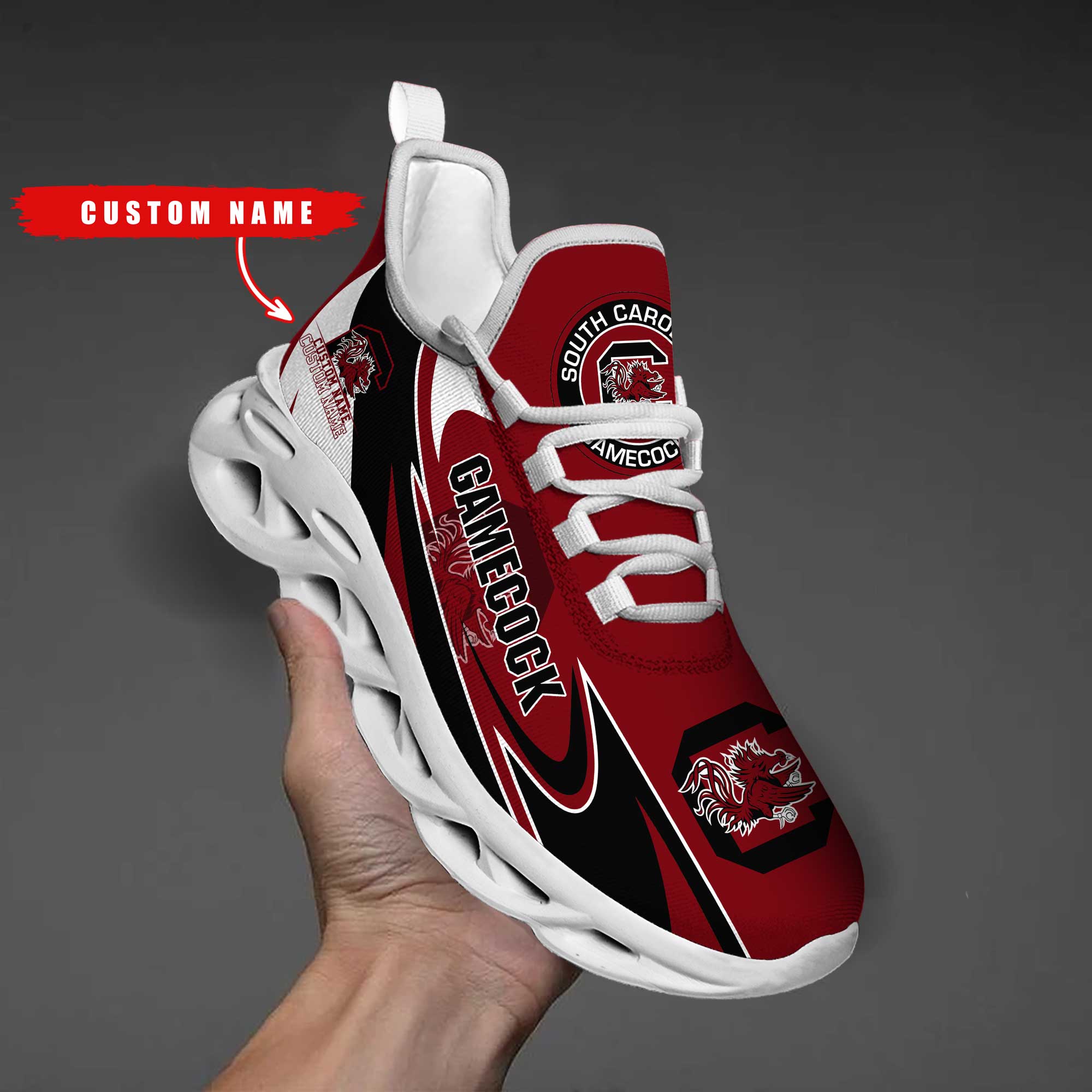 Ideafootwear South Carolina Gamecocks Max Soul Shoes Sneakers For Men And Women