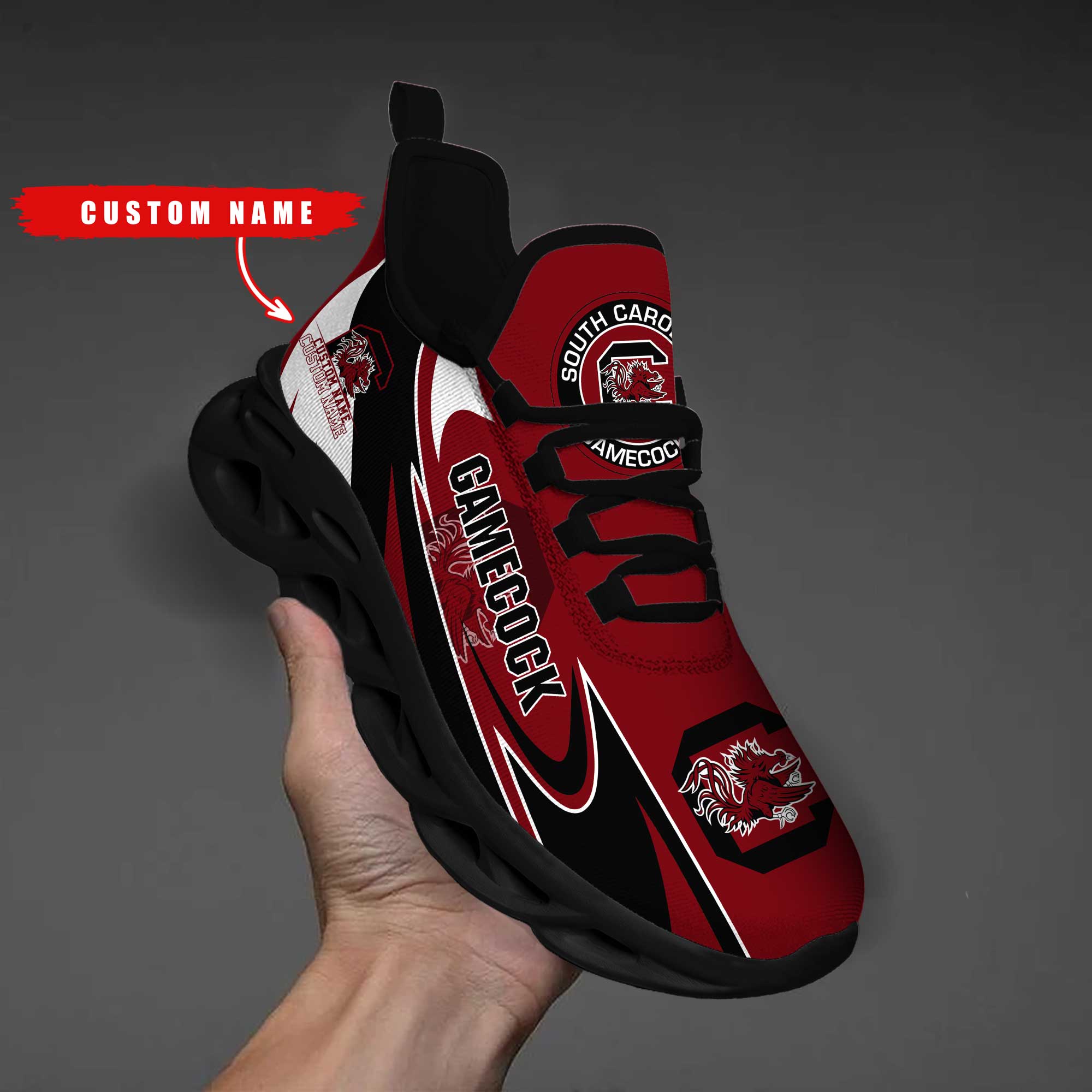 Ideafootwear South Carolina Gamecocks Max Soul Shoes Sneakers For Men And Women