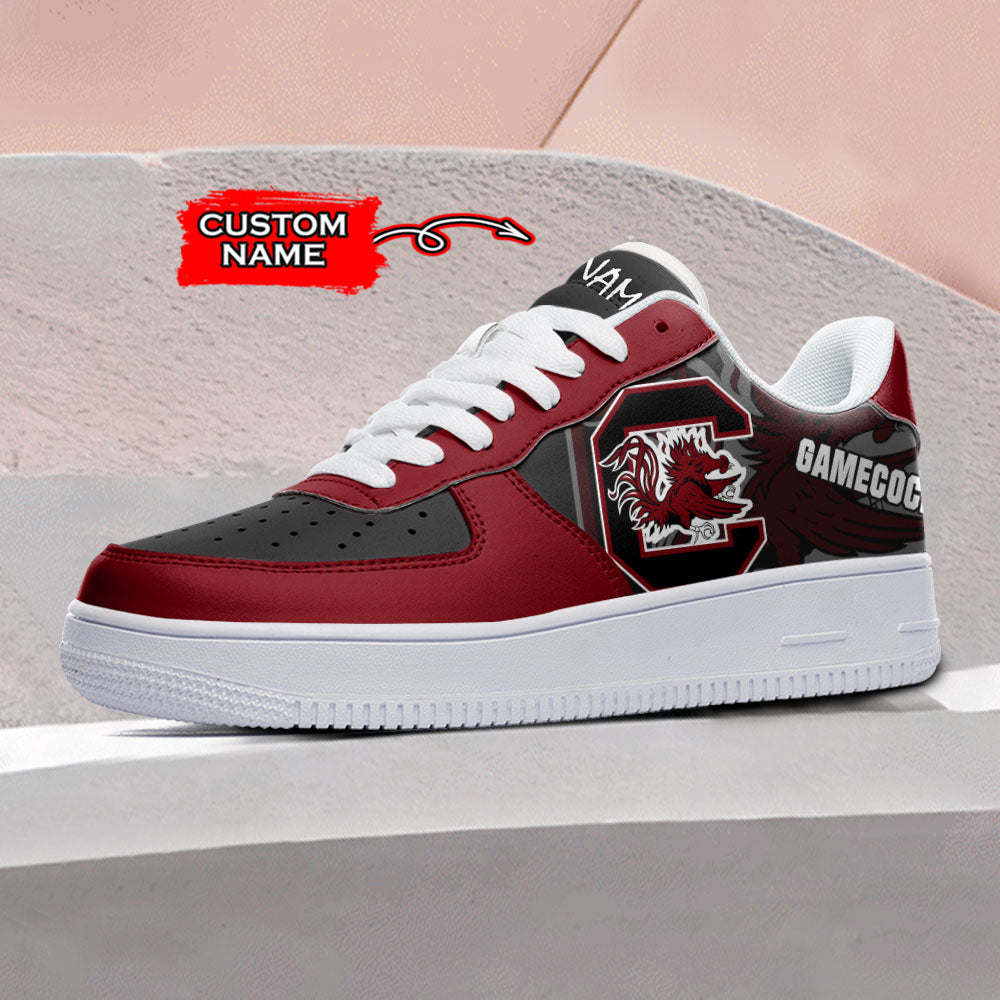 Ideafootwear South Carolina Gamecocks NCAA Air Low-Top Sneakers Shoes For Men And Women