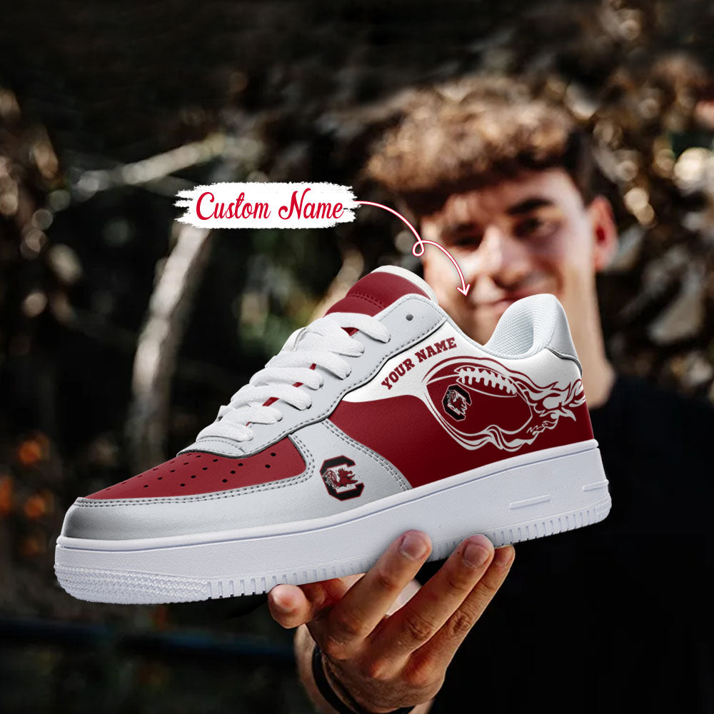 Ideafootwear South Carolina Gamecocks NCAA Air Low-Top Sneakers Shoes For Men And Women