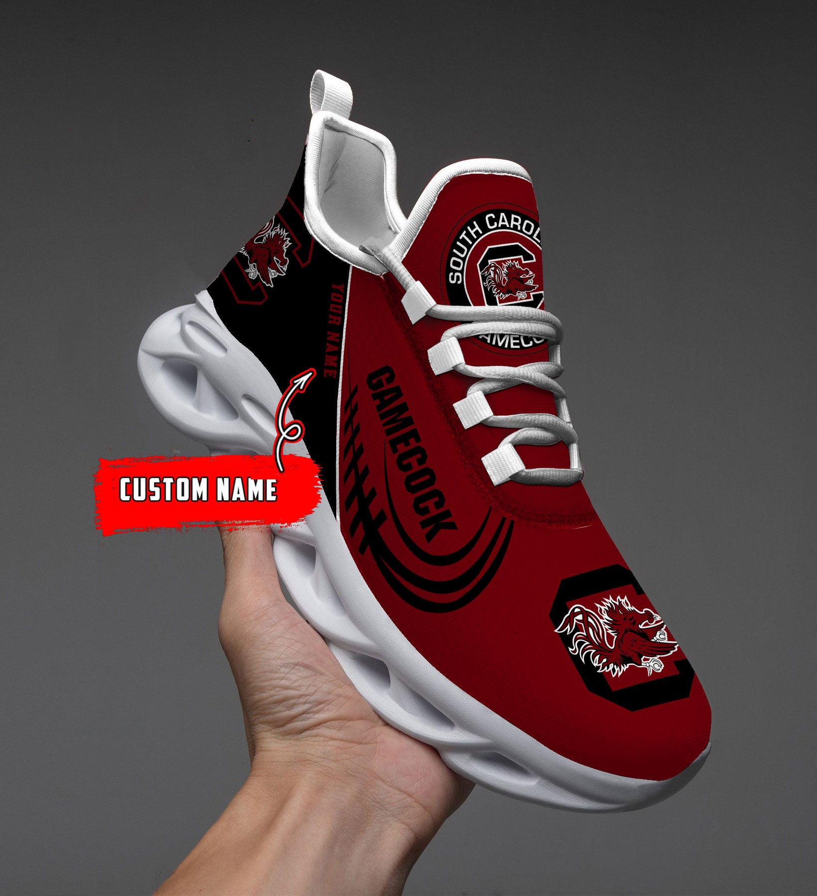 Ideafootwear South Carolina Gamecocks NCAA Max Soul Shoes Sneakers For Men And Women
