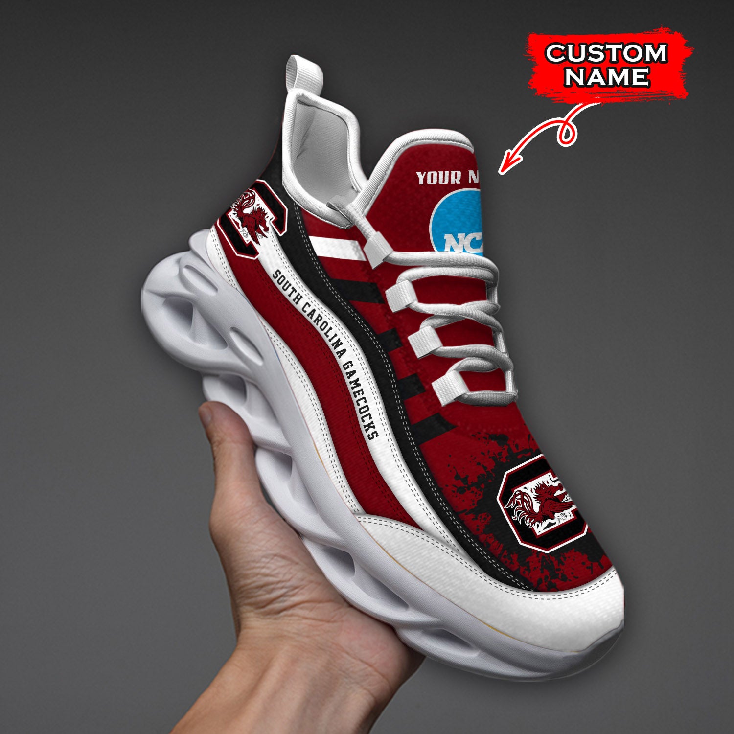 Ideafootwear South Carolina Gamecocks NCAA Max Soul Shoes Sneakers For Men And Women