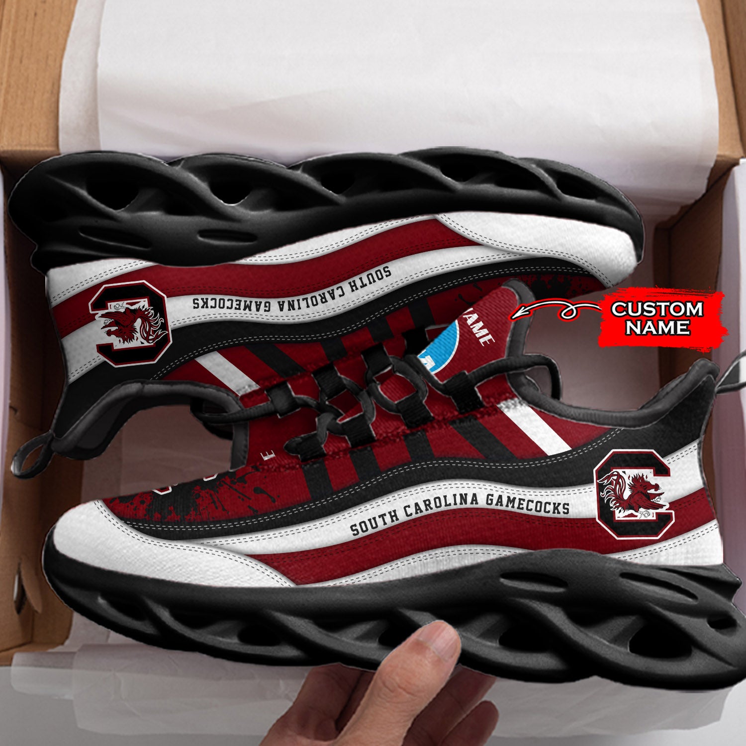 Ideafootwear South Carolina Gamecocks NCAA Max Soul Shoes Sneakers For Men And Women