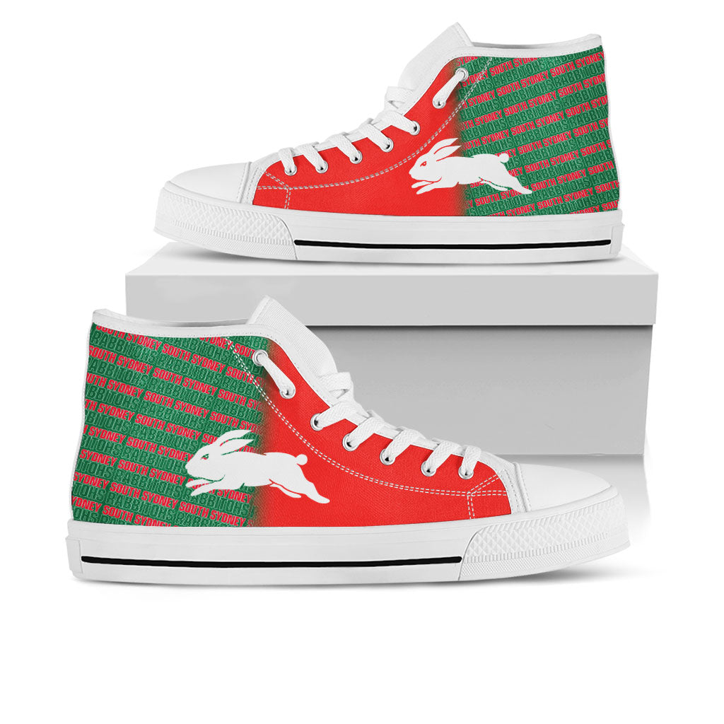 Ideafootwear South Sydney Rabbitohs High Top Canvas Sneakers Shoes For Men And Women