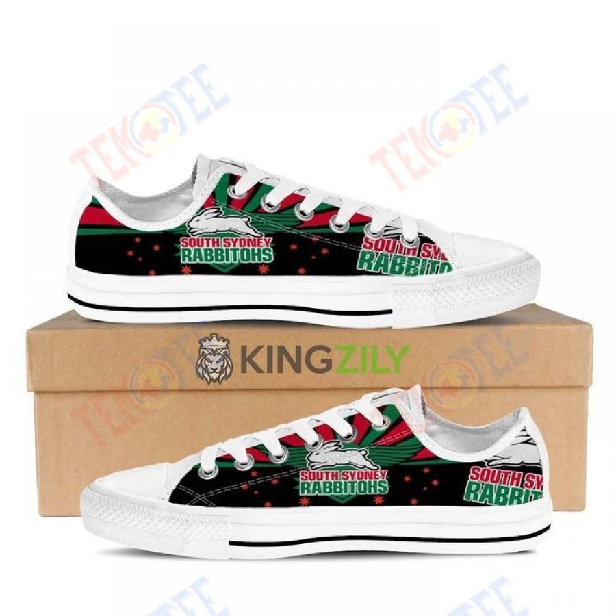 Ideafootwear South Sydney Rabbitohs Low Top Canvas Sneakers Shoes For Men And Women
