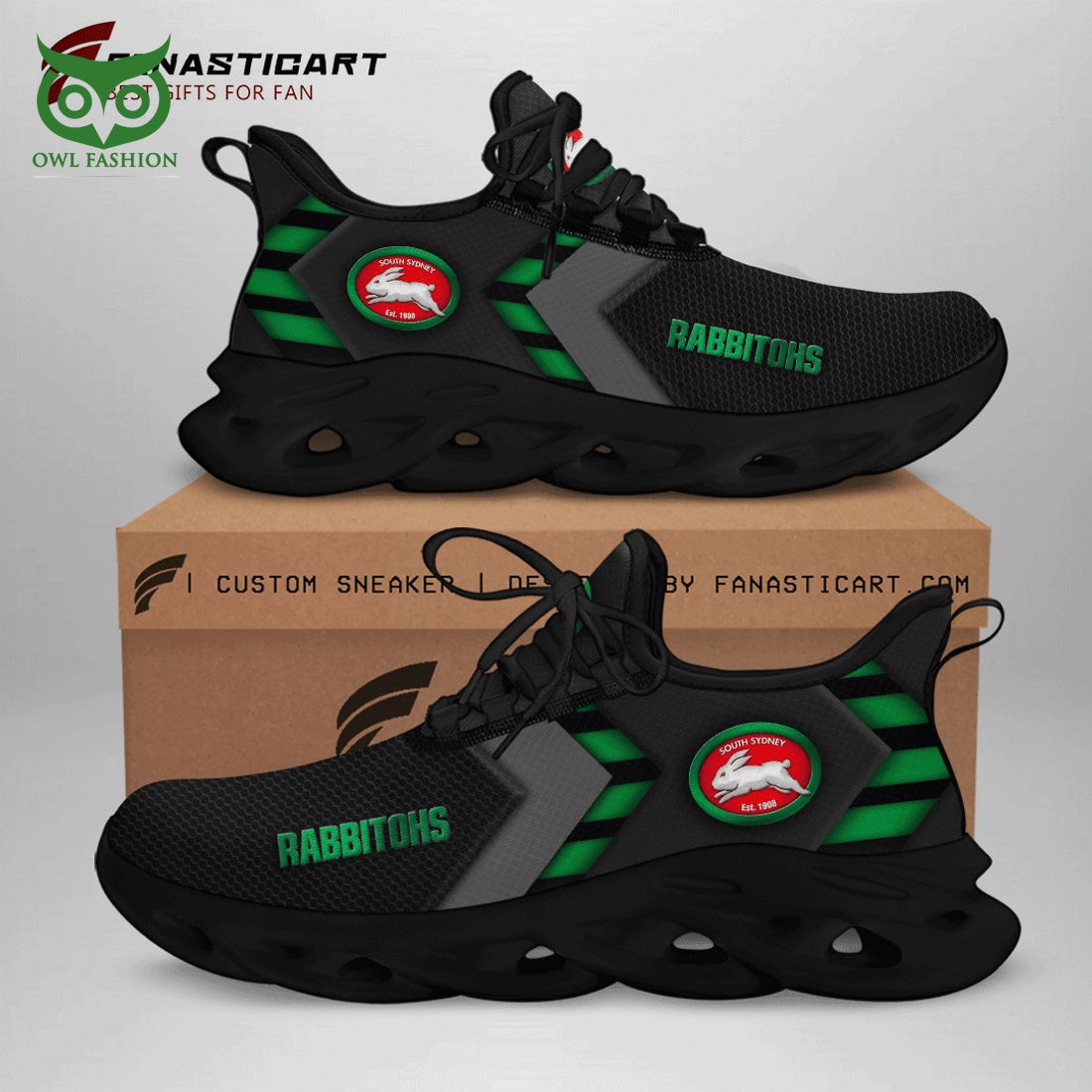Ideafootwear South Sydney Rabbitohs Max Soul Shoes Sneakers For Men And Women
