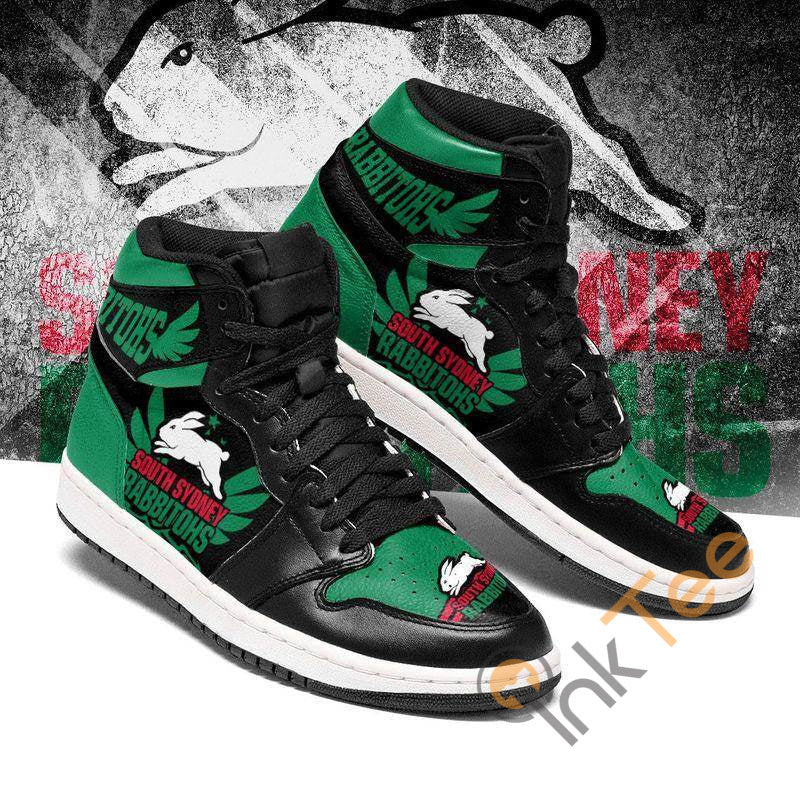 Ideafootwear South Sydney Rabbitohs NRL AJ1 High Sneakers Shoes For Men And Women