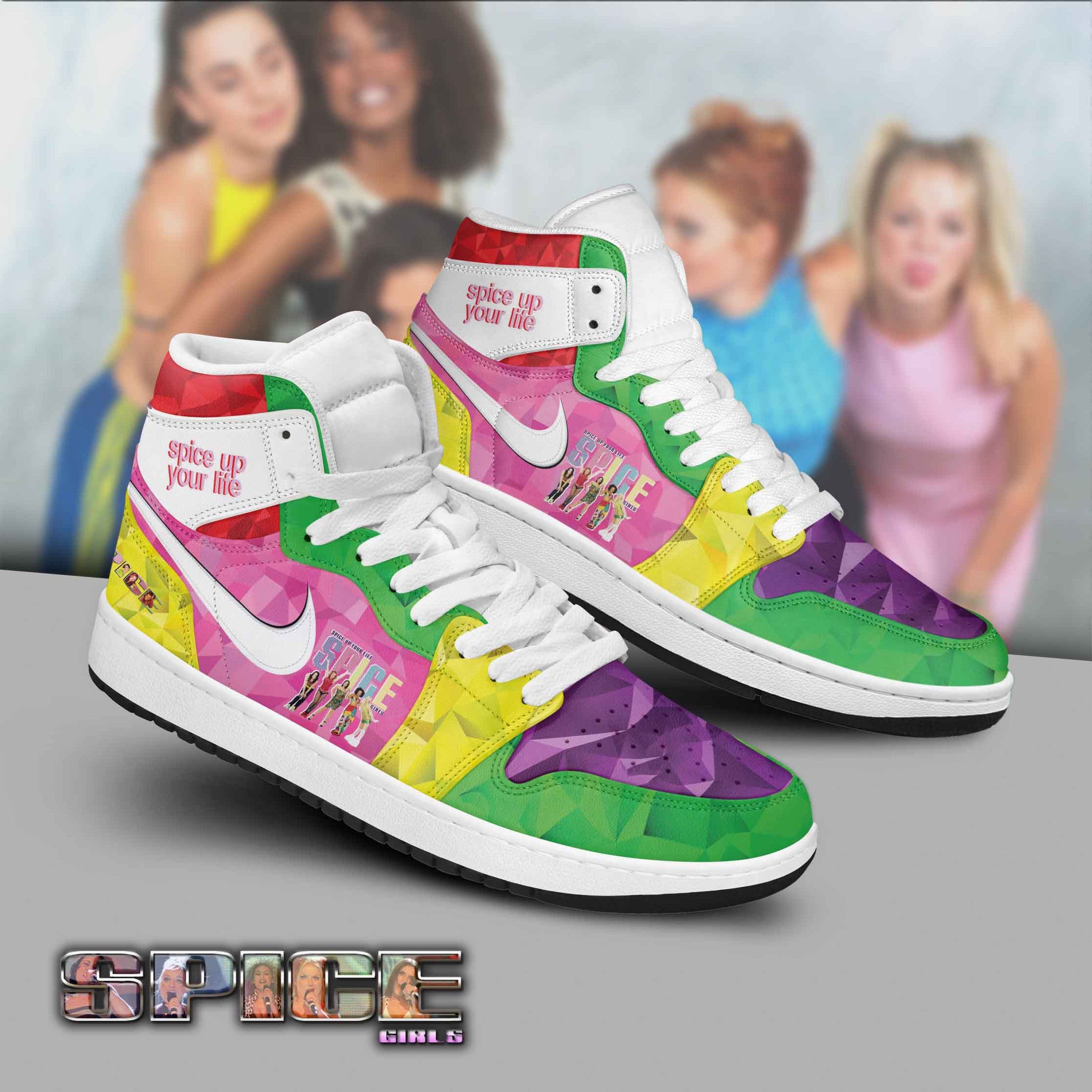 Ideafootwear Spice Up Your Life AJ1 High Sneakers Shoes For Men And Women