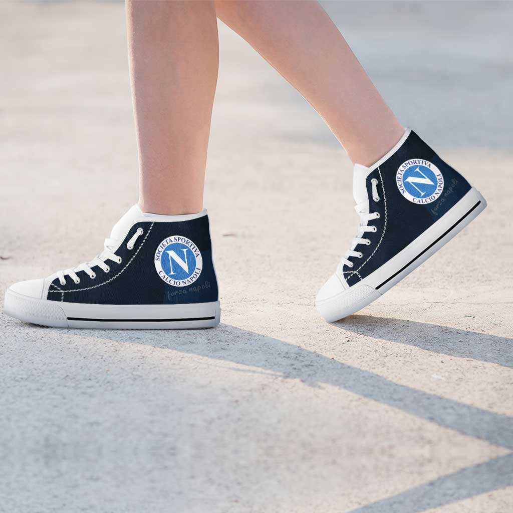 Ideafootwear SSC Napoli High Top Canvas Sneakers Shoes For Men And Women