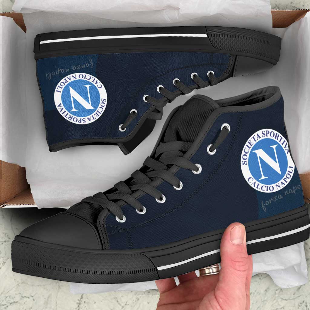 Ideafootwear SSC Napoli High Top Canvas Sneakers Shoes For Men And Women