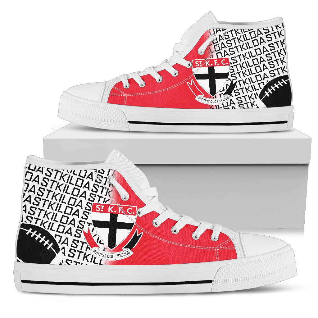 Ideafootwear St Kilda Saints High Top Canvas Sneakers Shoes For Men And Women
