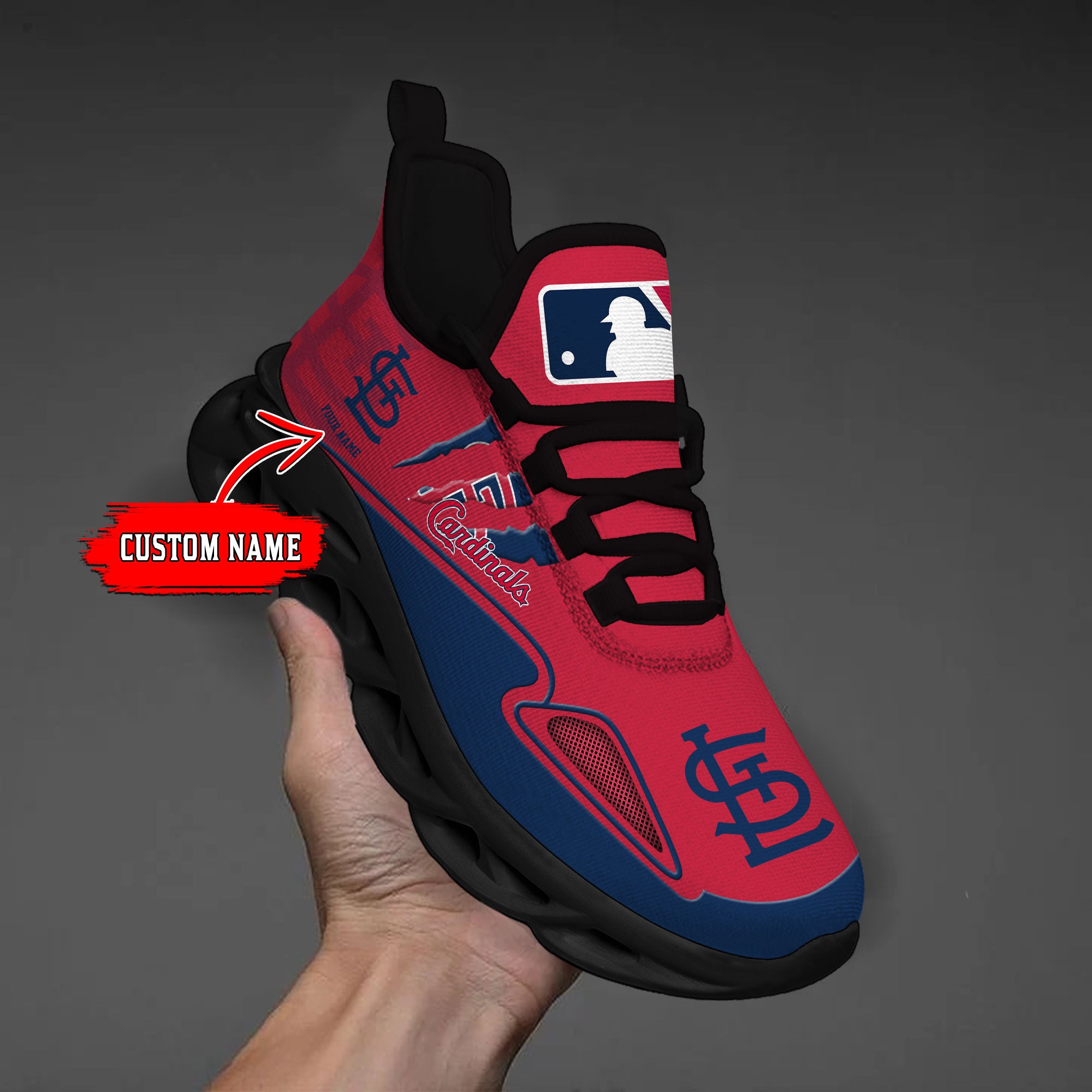 Ideafootwear St Louis Cardinals Max Soul Shoes Sneakers For Men And Women