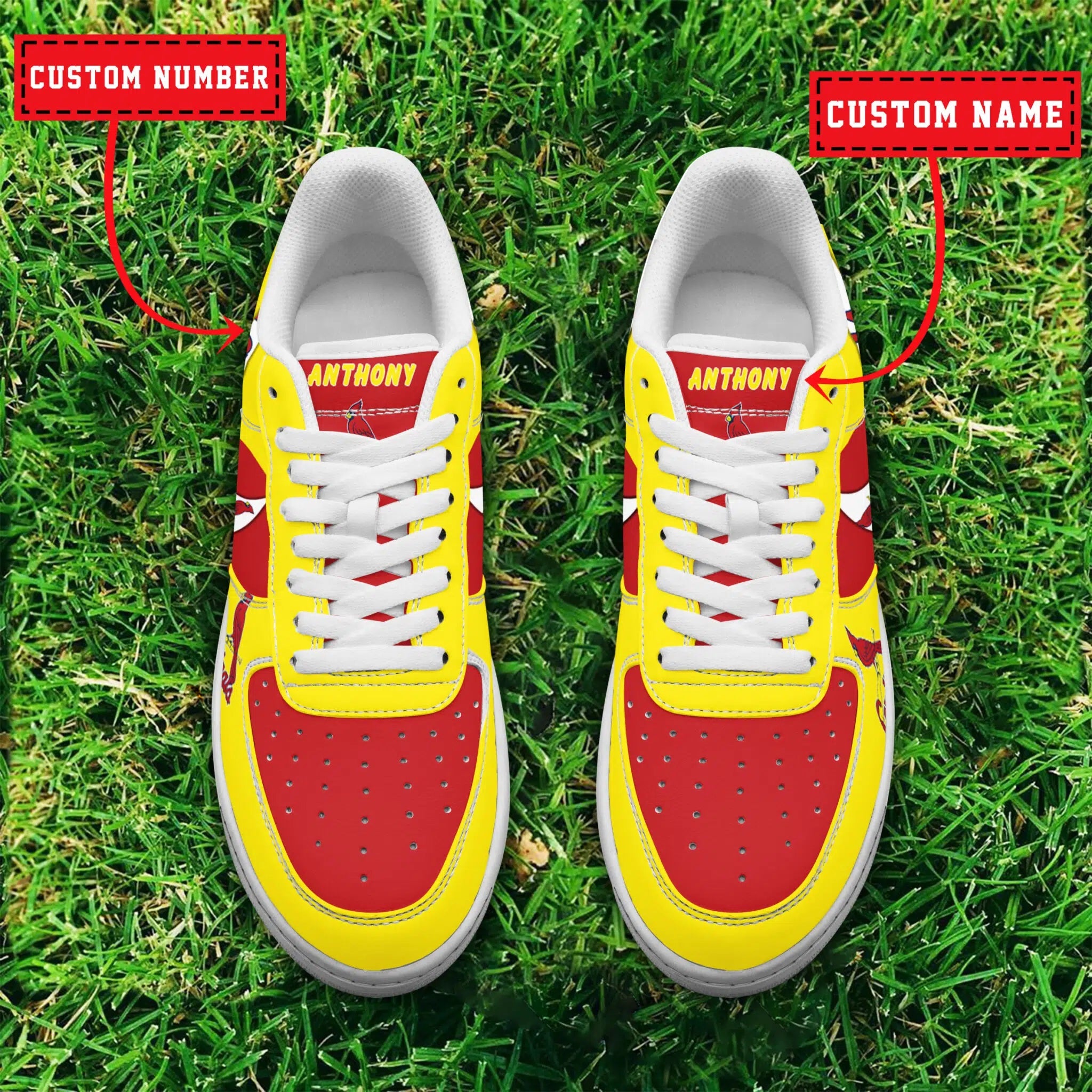 Ideafootwear St Louis Cardinals MLB Air Low-Top Sneakers Shoes For Men And Women