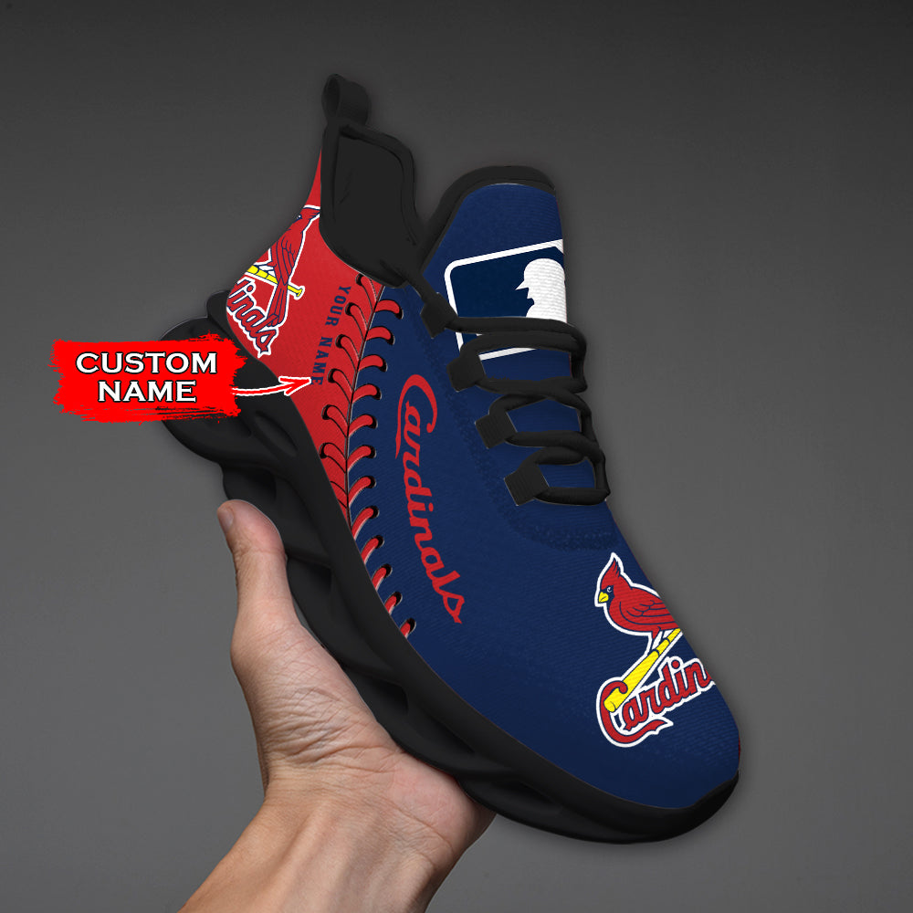 Ideafootwear St Louis Cardinals MLB Max Soul Shoes Sneakers For Men And Women