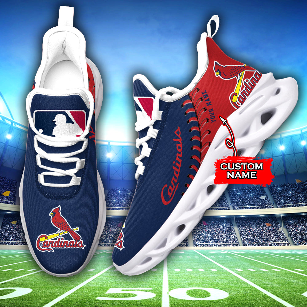 Ideafootwear St Louis Cardinals MLB Max Soul Shoes Sneakers For Men And Women