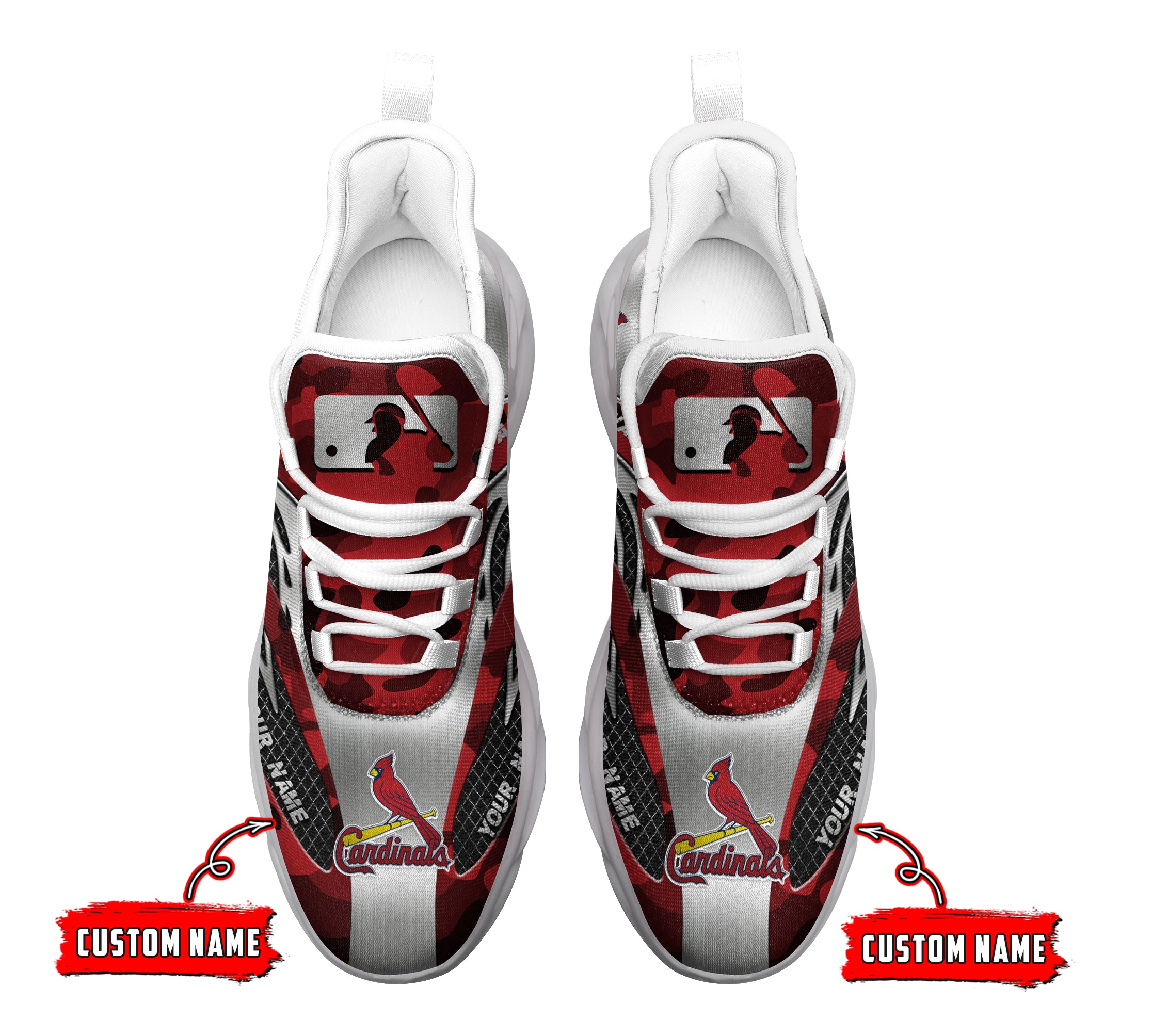 Ideafootwear St Louis Cardinals MLB Max Soul Shoes Sneakers For Men And Women
