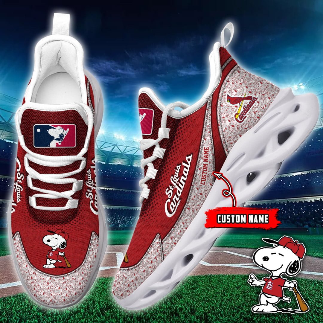 Ideafootwear St Louis Cardinals MLB Max Soul Shoes Sneakers For Men And Women