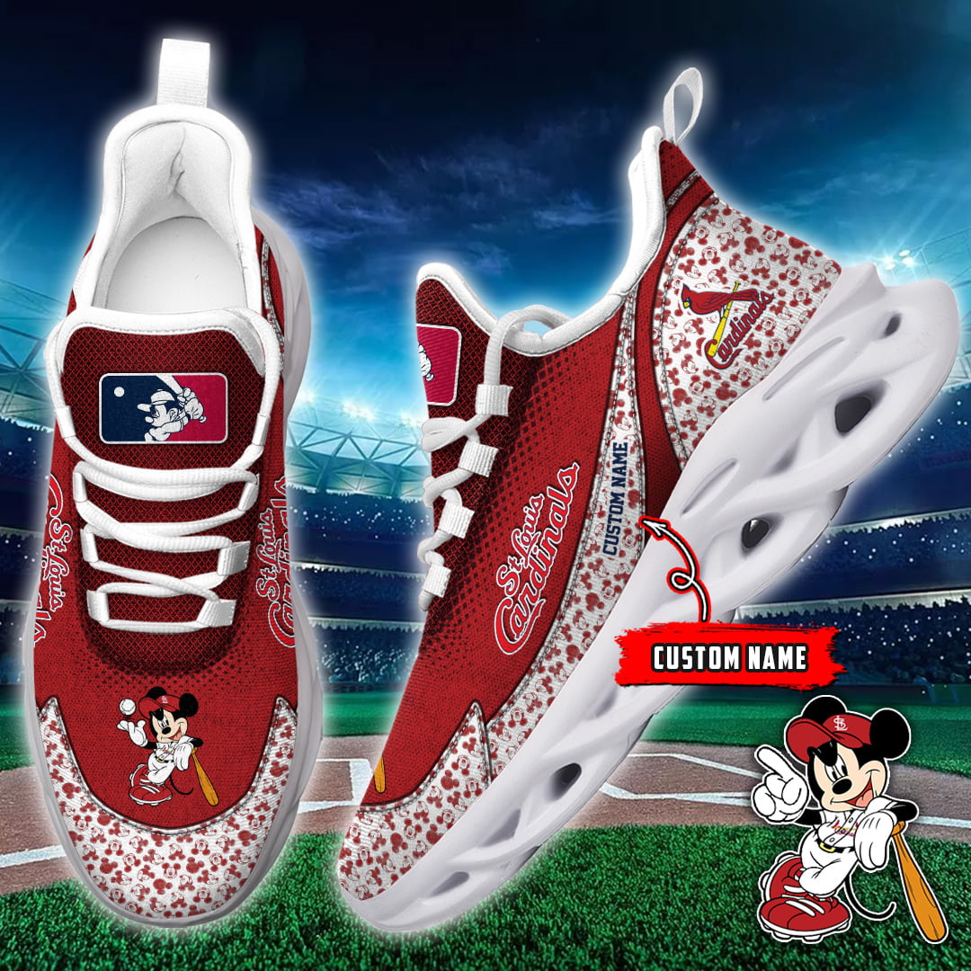 Ideafootwear St Louis Cardinals MLB Max Soul Shoes Sneakers For Men And Women