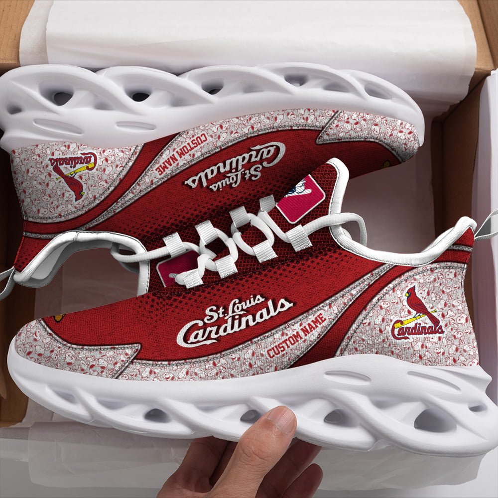 Ideafootwear St Louis Cardinals MLB Max Soul Shoes Sneakers For Men And Women