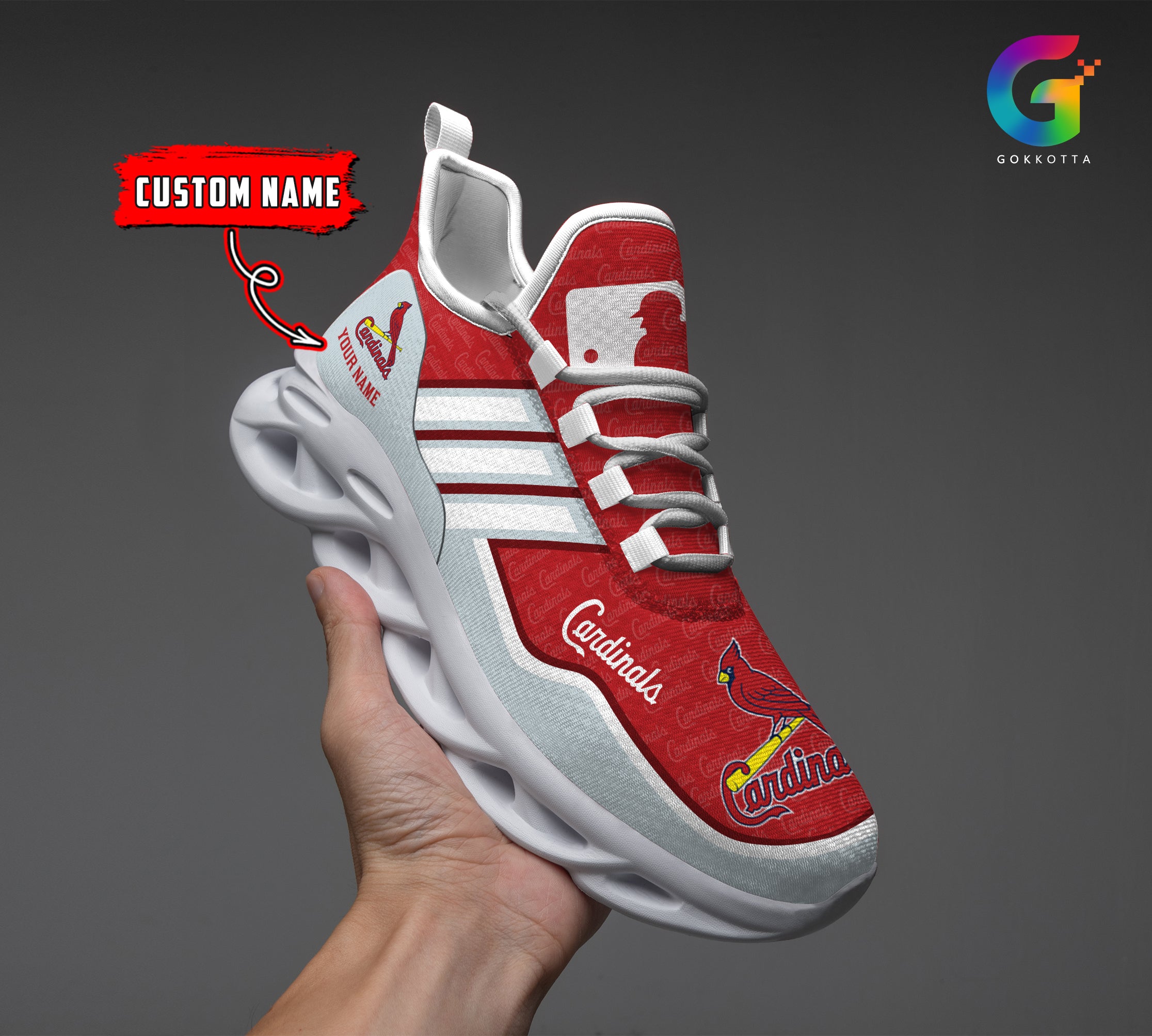 Ideafootwear St Louis Cardinals MLB Max Soul Shoes Sneakers For Men And Women