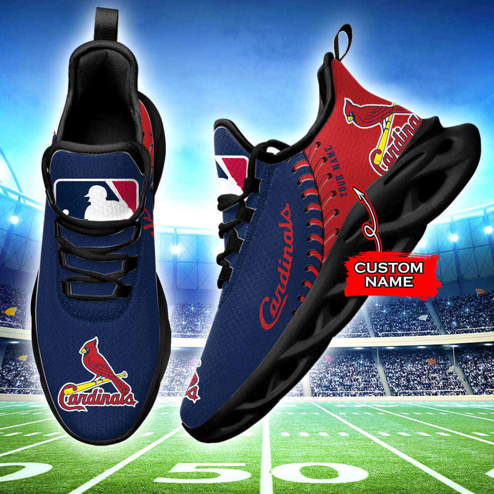 Ideafootwear St Louis Cardinals MLB Max Soul Shoes Sneakers For Men And Women