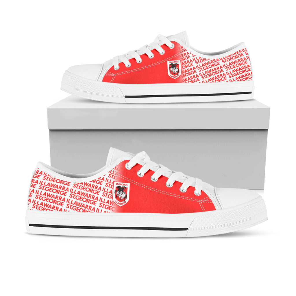Ideafootwear St. George Illawarra Dragons Low Top Canvas Sneakers Shoes For Men And Women