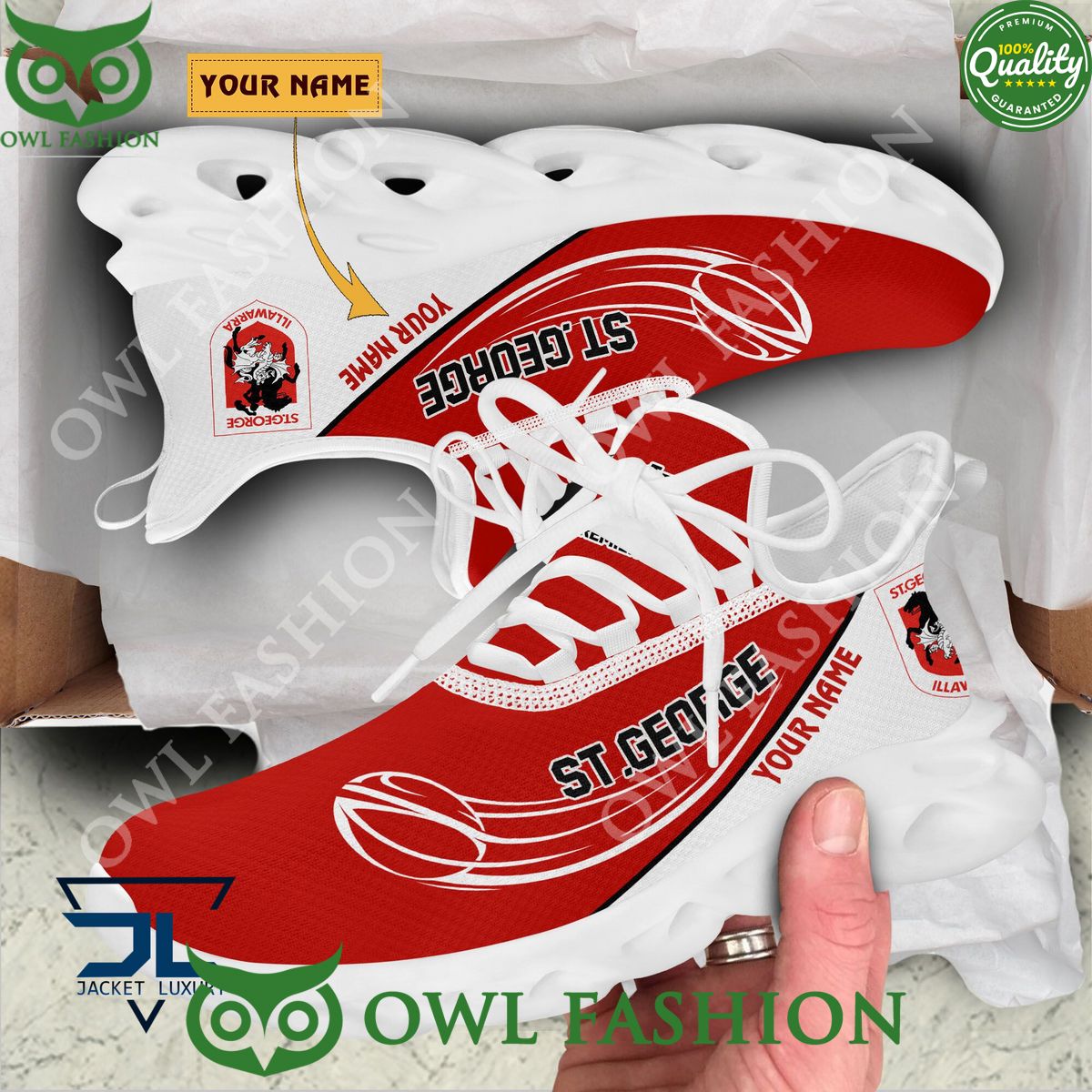 Ideafootwear St. George Illawarra Dragons Max Soul Shoes Sneakers For Men And Women