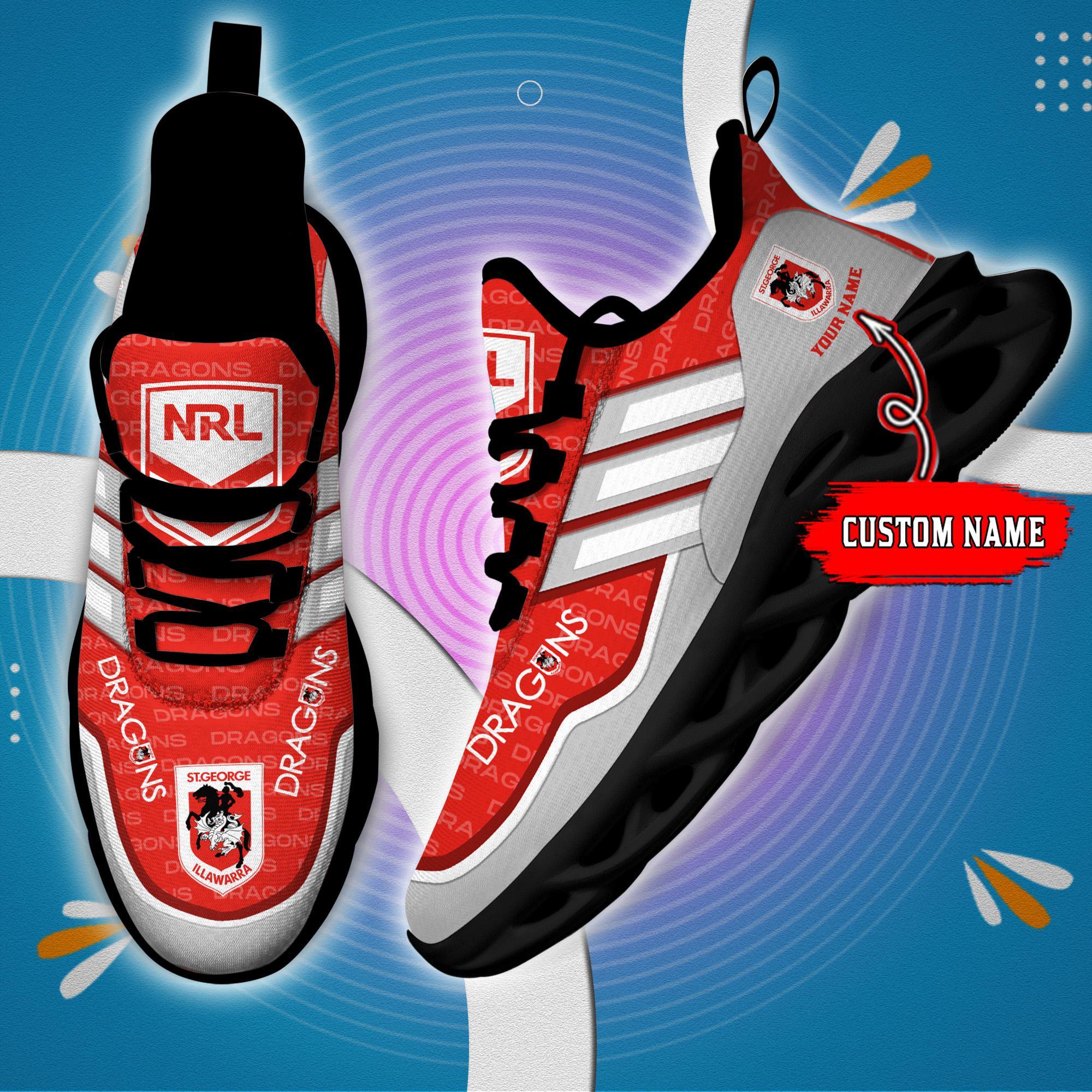 Ideafootwear St. George Illawarra Dragons Max Soul Shoes Sneakers For Men And Women