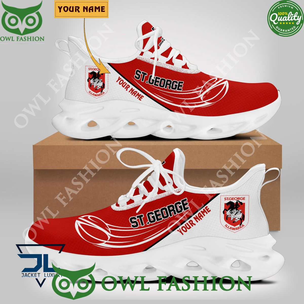 Ideafootwear St. George Illawarra Dragons Max Soul Shoes Sneakers For Men And Women