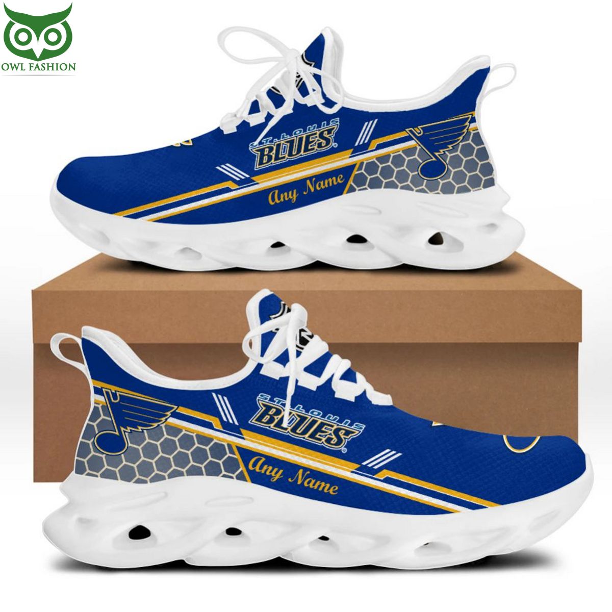 Ideafootwear St. Louis Blues Max Soul Shoes Sneakers For Men And Women