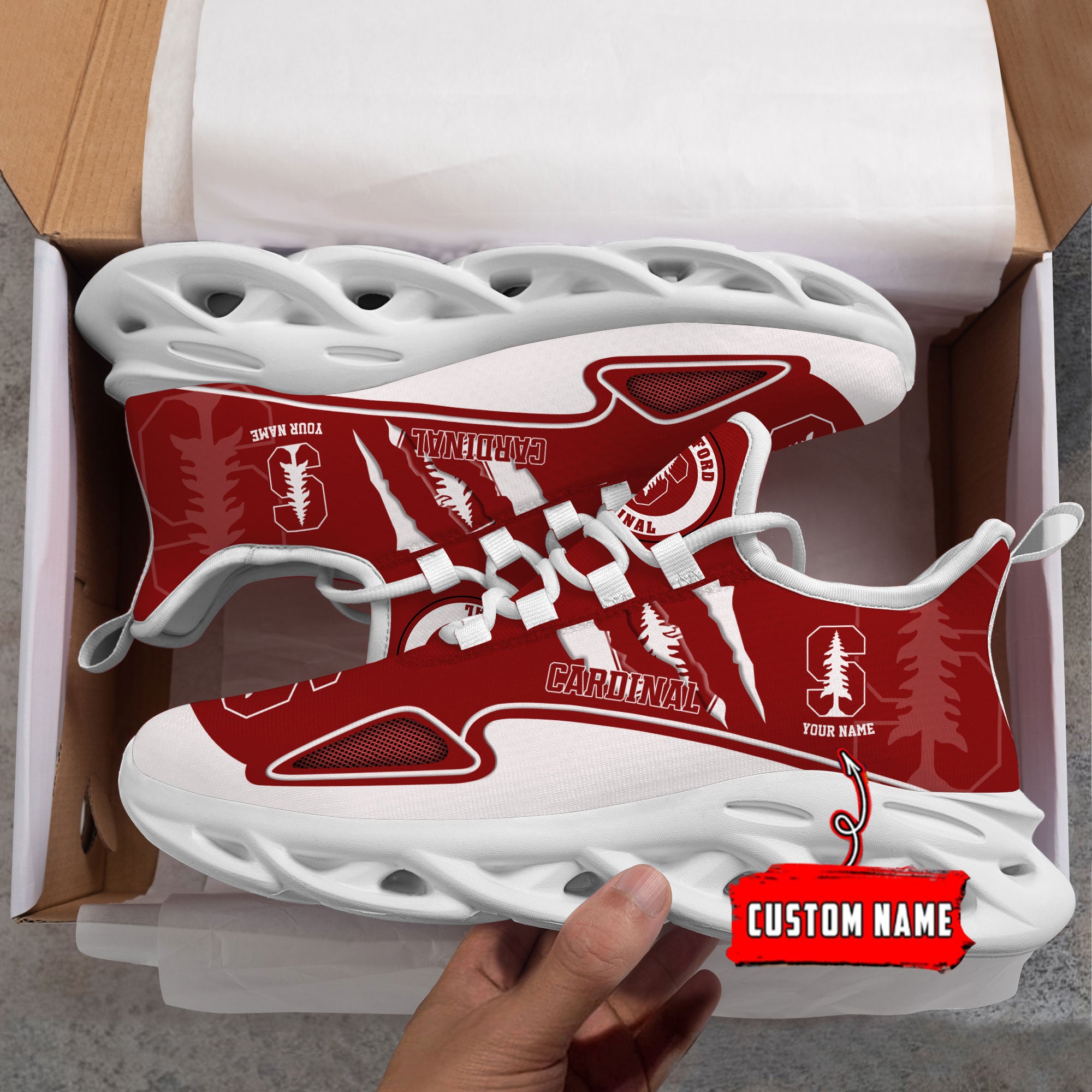 Ideafootwear Stanford Cardinal Max Soul Shoes Sneakers For Men And Women
