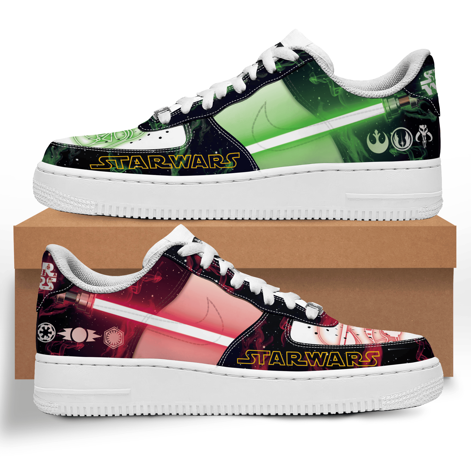 Ideafootwear Star Wars Air Low-Top Sneakers Shoes For Men And Women