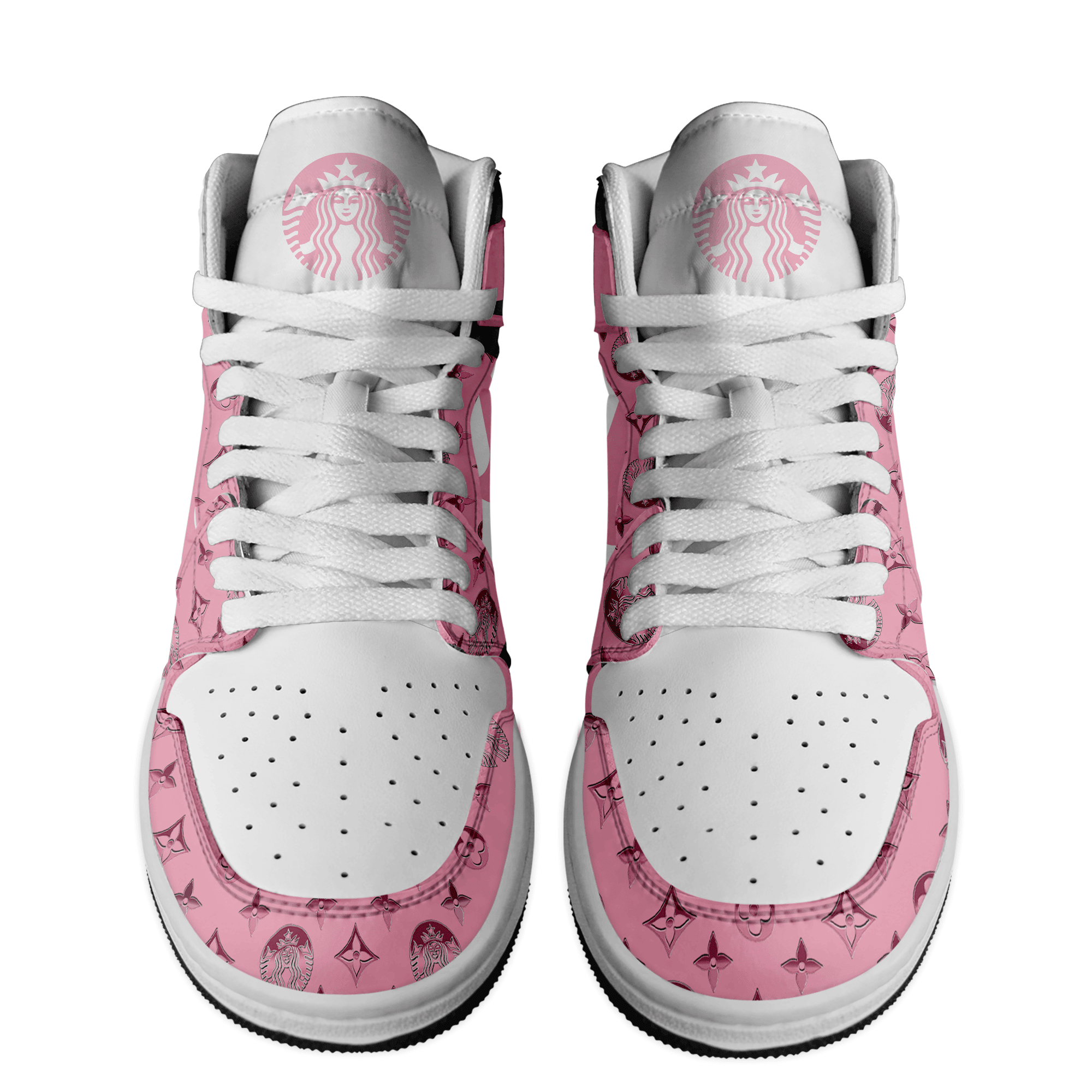Ideafootwear Starbucks AJ1 High Sneakers Shoes For Men And Women