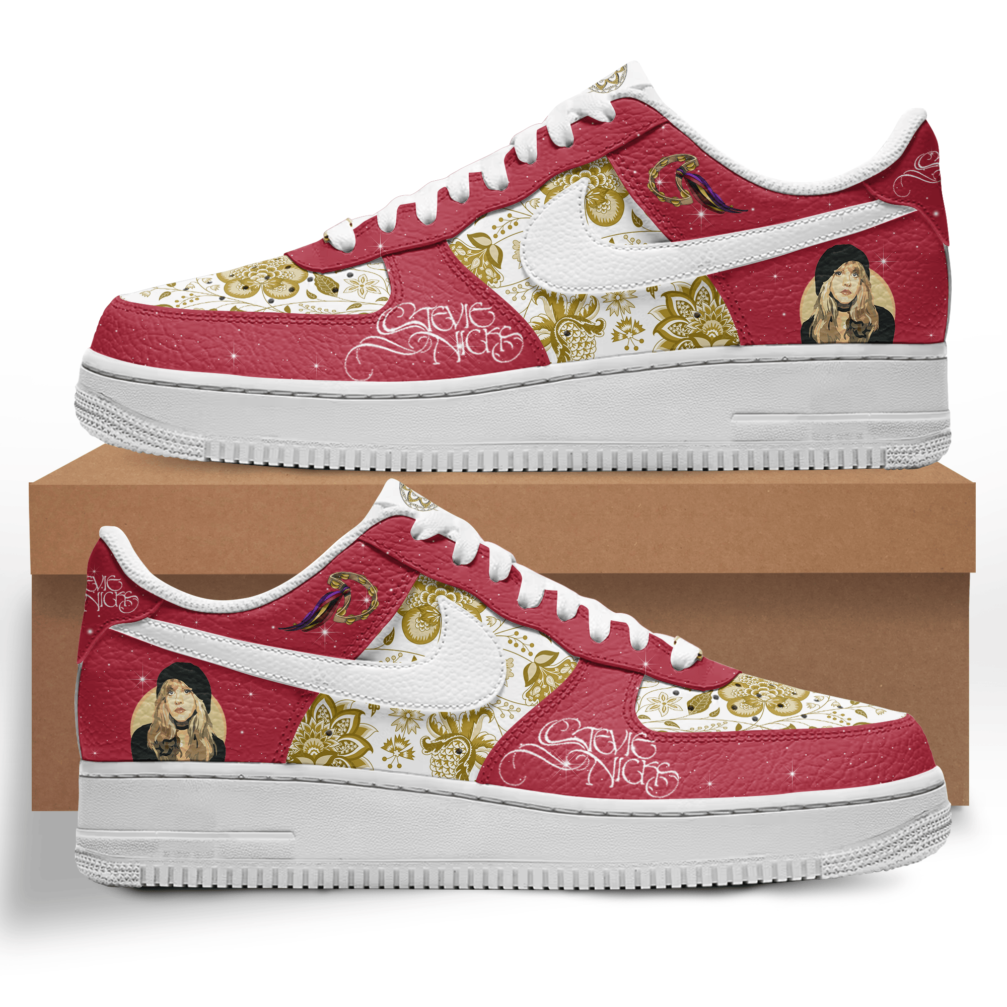 Ideafootwear Stevie Nicks Air Low-Top Sneakers Shoes For Men And Women