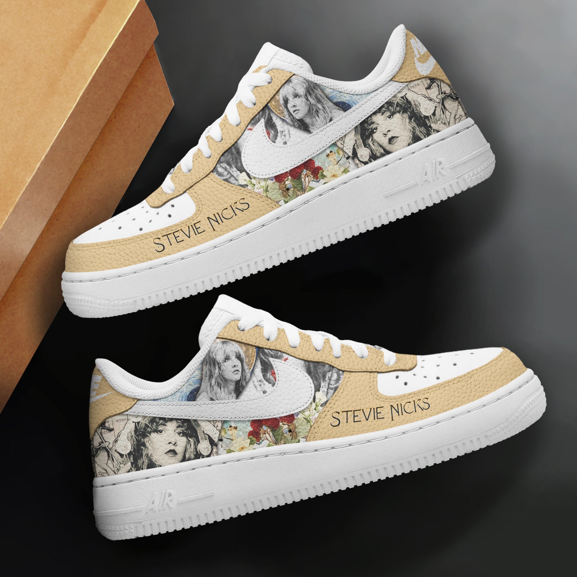Ideafootwear Stevie Nicks Air Low-Top Sneakers Shoes For Men And Women